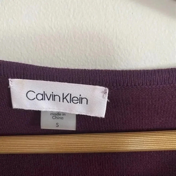 Calvin Klein Bell Sleeve Purple Sweater Dress - Picture 7 of 12